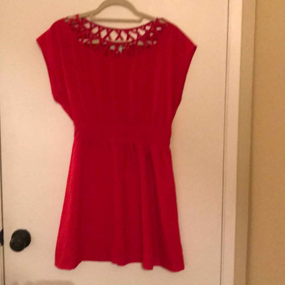 Open neck dress